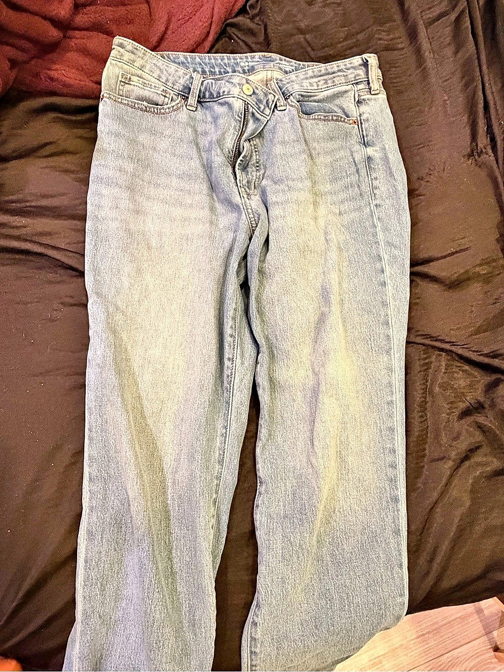 Old Navy High-Waisted OG Straight Jeans Women's Blue Jeans Waist 14